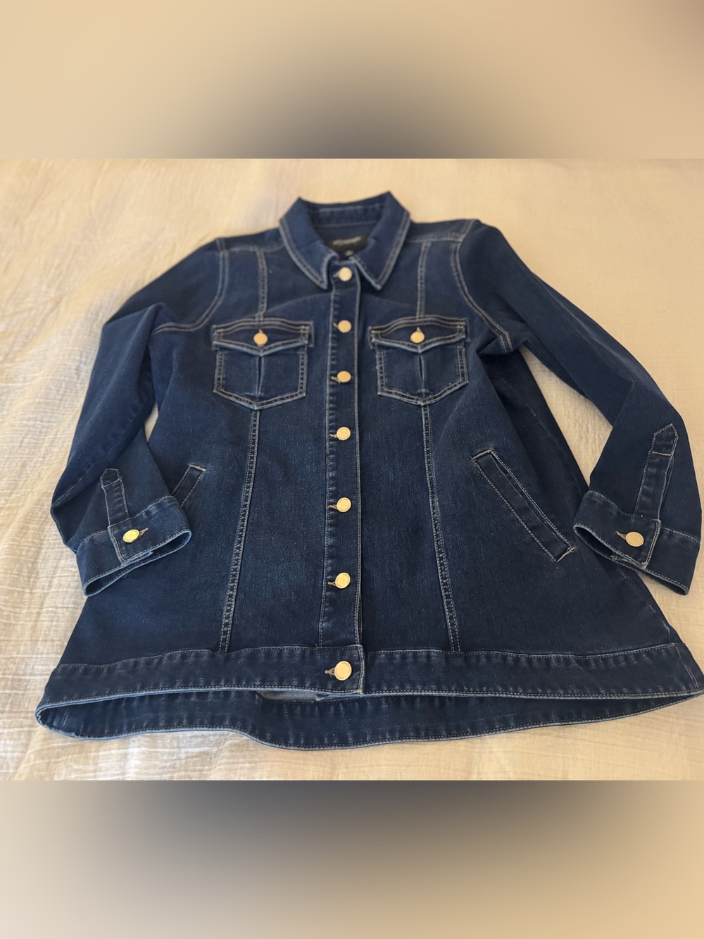 Liverpool Los Angeles Denim Jacket XL Dark Wash Stretch Longline